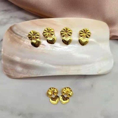 Earplugs Locking Clip Heart Designs Earring Backs For Studs Prevent Drooping