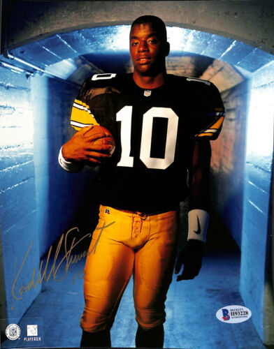 Auténtica foto firmada de 8x10 autografiada de Steelers Kordell Stewart BAS 2 - Imagen 1 de 1