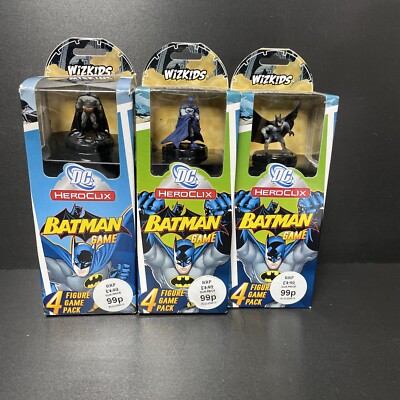 Wizkids DC Heroclix Batman Teamspiel mit Karte & 4 Figuren & Würfel Brandneu 2008
