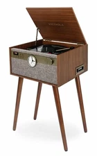 Victrola Century Signature+ 6-in-1 Vynal Stream Bluetooth Music Center - Walnut
