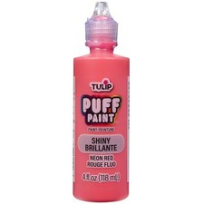 Neon Red 3D Fabric Paint - 4 Fl Oz - Vibrant Dimensional Crafting - 1 Count Pack