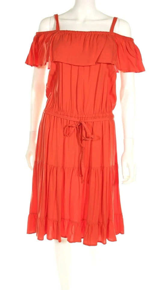 Vestido Design History Mujer Mango Hombro Descubierto Volantes Talla L 134169 Foto 3 de 4