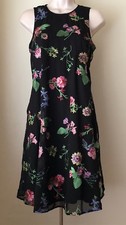 Calvin Klein Floral Embroidered Trapeze Dress CD8H47NJ NWT Size 2, 4, 6, 8