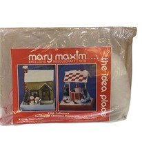Mary Maxim 1986 Needlepoint Christmas Ornaments Wishing Well Needlecraft Kit