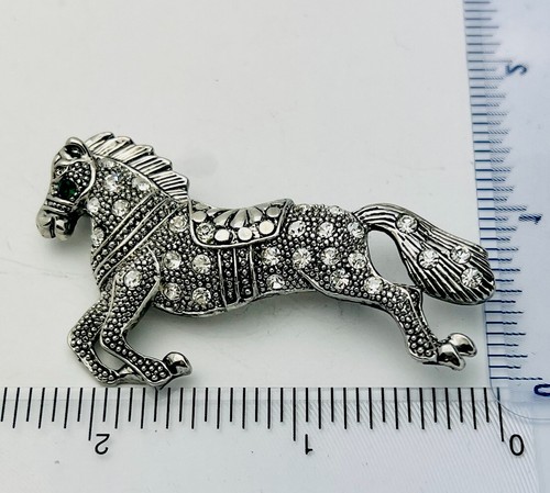Crystal Horse Pin/Brooch - Picture 2 of 2