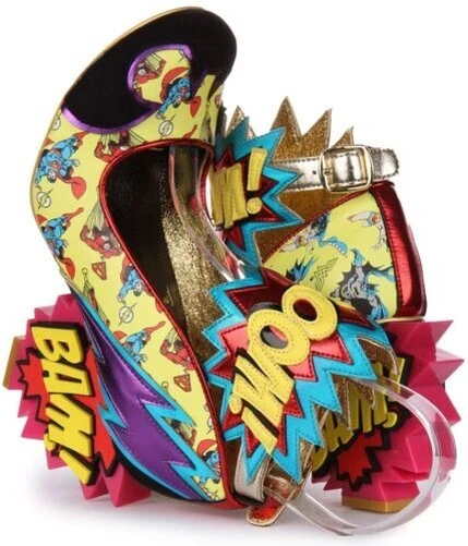 IRREGULAR CHOICE Kaboom League Batman Scarpe Tacco Multicolore Donna UK 3 - 8 - Immagine 4 di 4