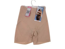Naomi & Nicole Women's Sheer Waistline Shortie  Large NEW Warm Beige