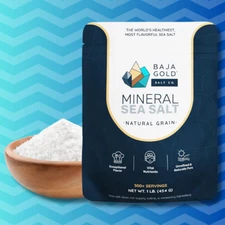 Baja Gold Mineral Sea Salt Natural Grain Crystals 1 Lb. Bag