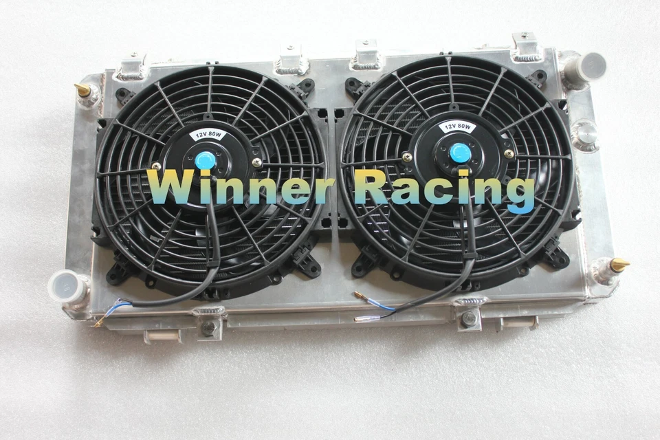 Radiador de aluminio Fit Toyota MR 2 Mark I AW11 1.6 16V 1984-1990 + cubierta del ventilador + ventiladores Foto 2 de 4