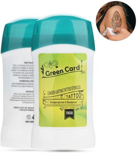 Tattoo Transfer Creme Tattoo Haut Green Card Gel Stift Speed Stick Stencil Seife - Picture 1 of 4