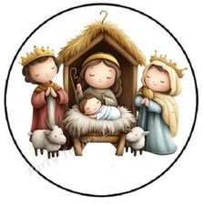 CUTE NATIVITY MANGER CHRISTMAS ENVELOPE SEALS LABELS STICKERS PARTY FAVORS