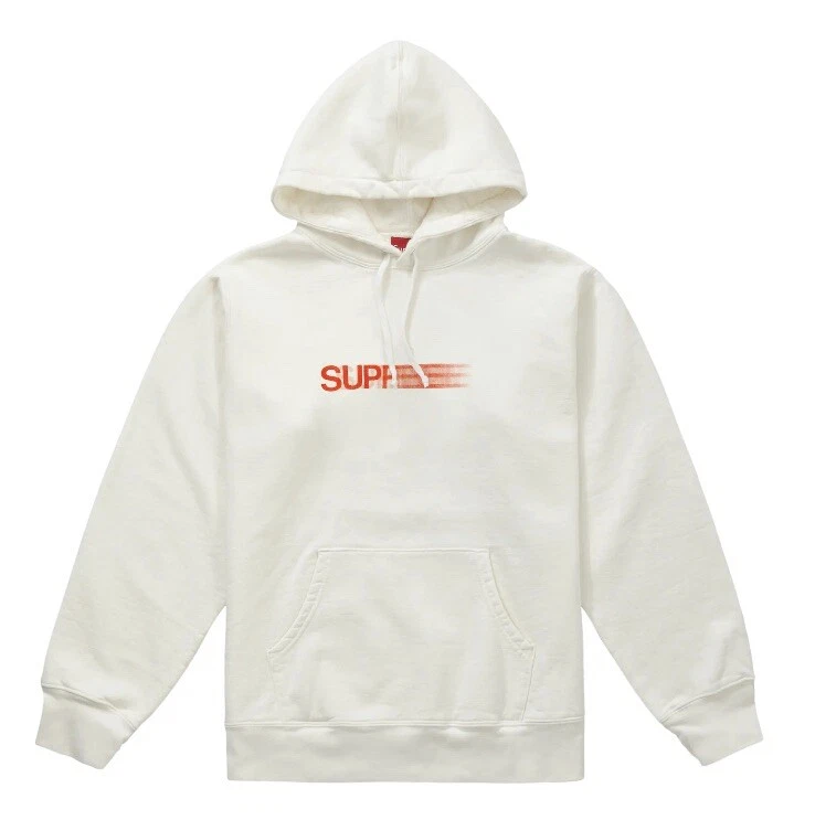 Sweat shirt à capuche logo Supreme Motion SS20 taille XL blanc NEUF authentique
