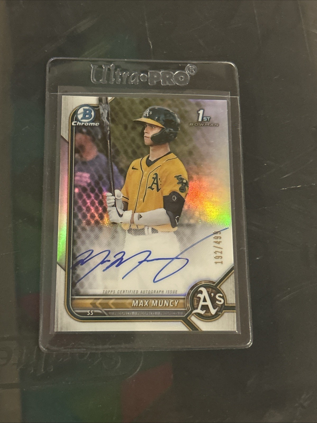 2022 1st Bowman Chrome Oakland A’s Prospect Autographs Max Muncy #CPA-MMU /499