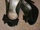 STUART WEITZMAN Womens Black  Heel Sandals With Bow Ribbon 6.5 — photo 6