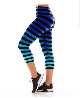 K-Deer Capri Alexis Stripe Blue Ombré- Size Small