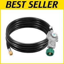 15FT Dual-Stage Propane Regulator with Hose -  Certified
