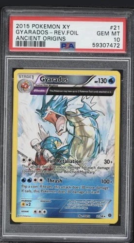 Pokemon Gyarados XY Ancient Origins Reverse Holo Rare #21 PSA 10 Gem Mint