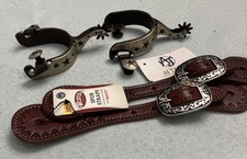 AJ Tack Youth Horizontal Spurs And Straps