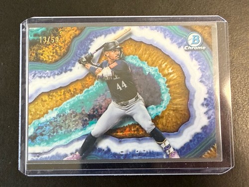 2026 Bowman Chrome Crystallized Gold /50 Julio Rodriguez #BWC-19 Mariners SSP!