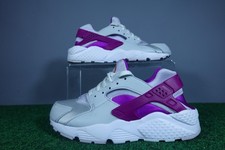 Nike Air Huarache Shoes Youth Size 6Y White Gray Purple Running GS 654275-046