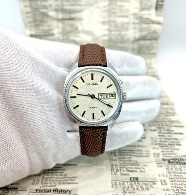 Vintage Slava (Слава) Mechanical Day-Date Export Watch | 26J | Cal. 2428 | USSR
