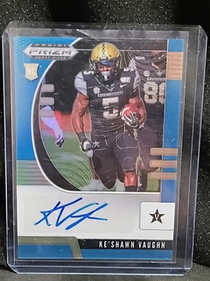 2020 Panini Prizm Draft Picks Ke'Shawn Vaughn RC 10/30 AUTO Carolina Blue Prizm