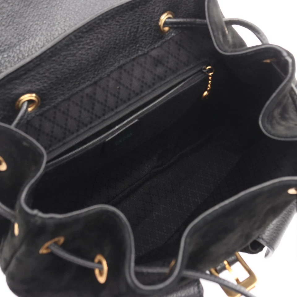 Sac à dos GUCCI bambou 003 2058 0016 cuir daim noir occasion femme GG - Photo 3/4