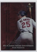1999 Topps Finest Hank Aaron Award Contenders Mark McGwire #HA9 15wb