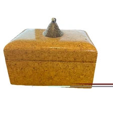 Decorative Cork Box With Lid 5” L  3” H