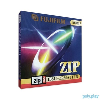 Satz Von 2 ZIP-Disketten FUJIFILM 100MB Original Neu