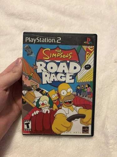 PS2 The Simpsons Road Rage Playstation 2 2001 CIB TESTED W/ REG CARD Black Label