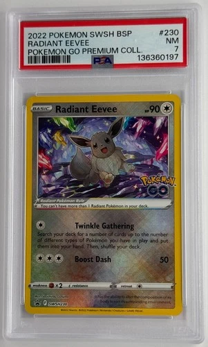 Radiant Eevee 230 2022 Pokemon Swsh Black Star Promo PSA 7