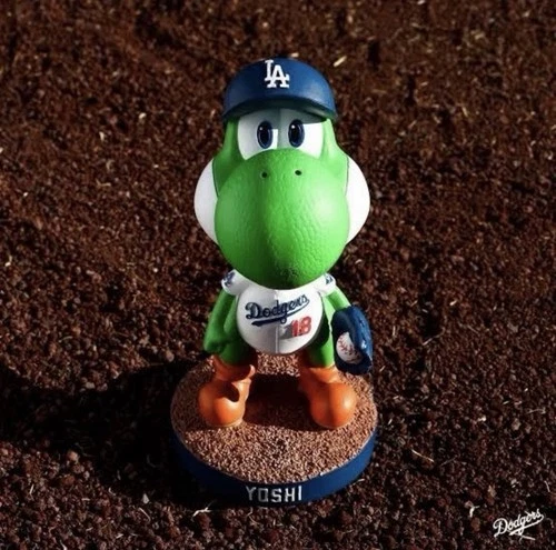 2026 Yoshi Dodgers Super Mario Bobblehead 3/31/26 SGA Nintendo Movie Galaxy Yama