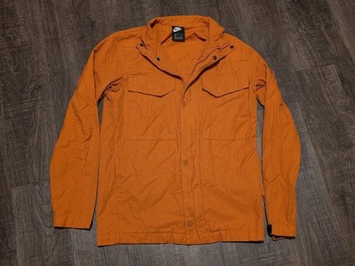 Nike Sportswear M65 Woven   Full Zip Jacket   Men's Size Small   Orange