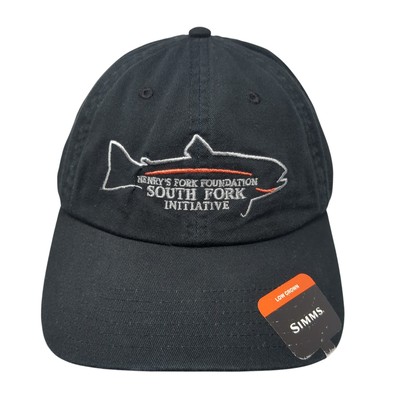 Henry's Fork Foundation Snapback Hat Black One Size Low Crown Simms