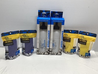 Gelbee BB's Plus Speed Loader Yellow&Blue Eco Friendly Non Toxic 6Pc Bundle New