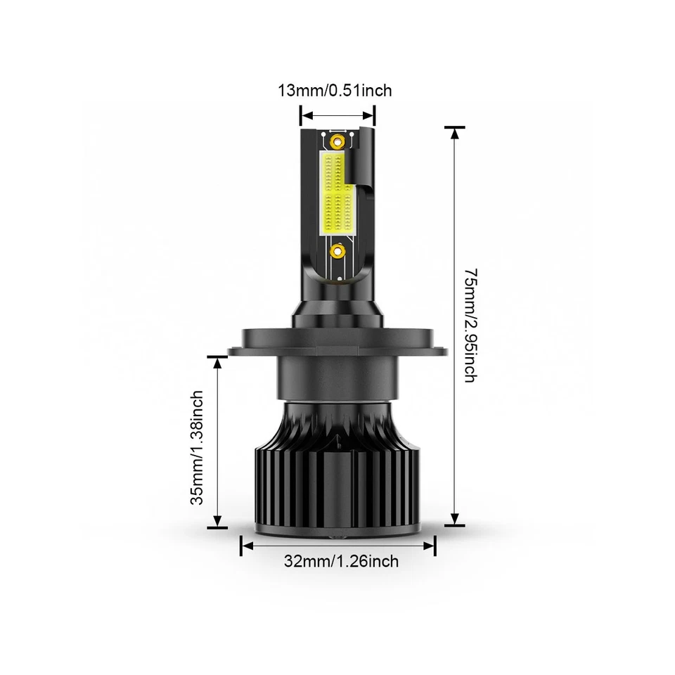Par de faros LED redondos de 7" pulgadas para International Harvester Scout II 1973-1980 Foto 2 de 4