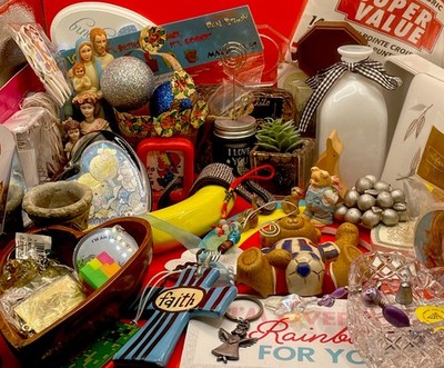 Mixed Home Decor Vintage Junk Drawer Random Hodgepodge Fun Upcycle DIY