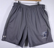 Mens Under Armour Size Gray CSN Coyote Baseball Loose Shorts Heat Gear