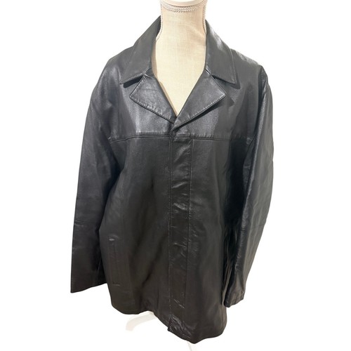 Reaction Kennett Cole Genuine Leather Jacket/Coat Men's Size Large