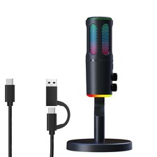 High-Clarity Durable Easy-To-Use Office-Ready USB Interface Streaming Microphone