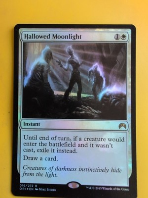 Geheiligtes Mondlicht. FOIL Origins Instant Magic the Gathering Karte.