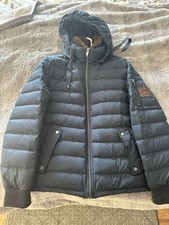ANDREW MARC  Loxton Faux Fur Collar Quilted Down Jacket SZ M