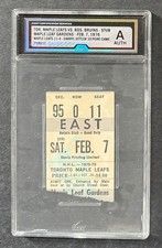 1976 Toronto Maple Leafs Ticket Stub iCert Sittler 10 Point Game NHL Hockey