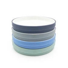 7.8” Porcelain White Plates with Silicone Sleeves | Suitable for Babies/Toddl...