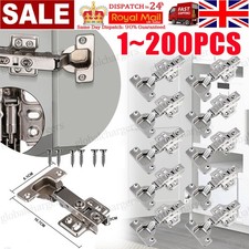 Full Overlay Cabinet Hinges 35mm Soft Close Hinge Kitchen Clip-on Concealed Lot