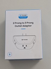 TROND 2 Prong to 3 Prong Outlet Adapter, 3-Way Angled Plug Extender with 3 AC So