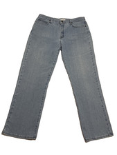 Lee Women's Jeans relaxed Fit Straight Leg Medium Blue Wash 18