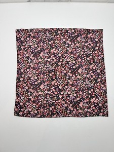 Cotton Floral Pocket Square Pink Brown Green Red Purple 13x13