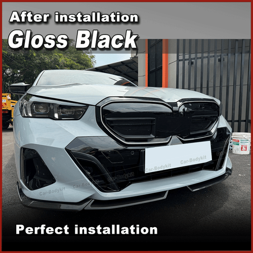 Parrilla frontal negra brillante con LED para BMW Serie 5 G60 i5 M60 G61 G68 2023+ - Imagen 3 de 13